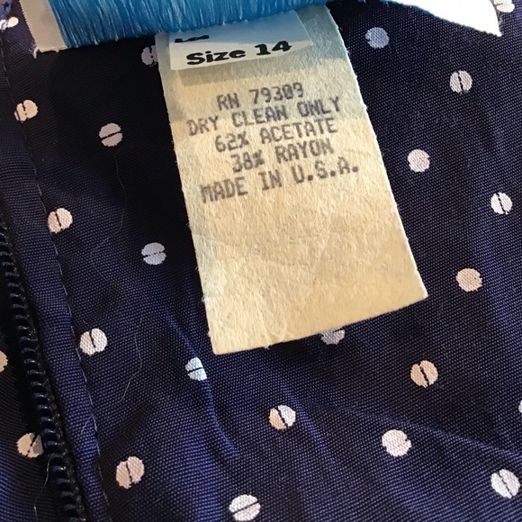 Dress 14 Dark Navy & White Dots MIDI, NWT - Picture 7 of 12